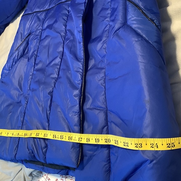 JACK BB DAKOTA size large cobalt blue big black buttons puffy pea coat - Picture 12 of 15